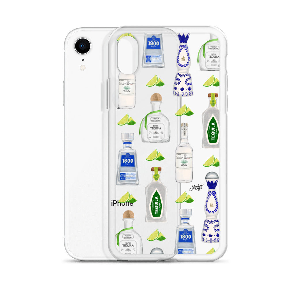 Ilustración de botellas de tequila - Funda transparente para iPhone®